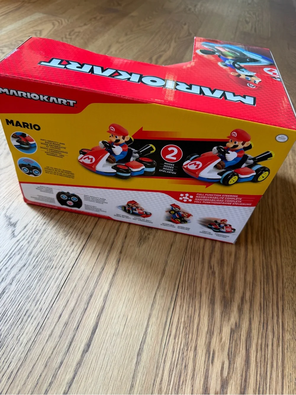Super Mario Mariokart mini antigravity RC racer, book & 6 stuffies